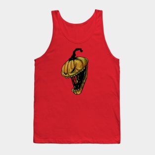 Scary horror Pumpkin face Halloween three Tank Top